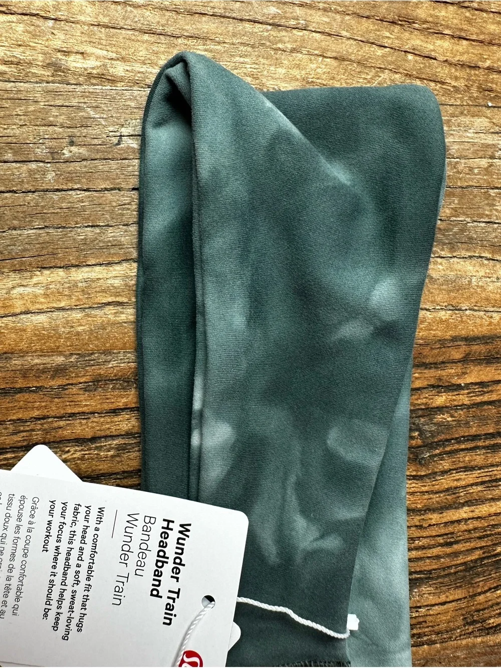 lululemon athletica teal wide workout headband